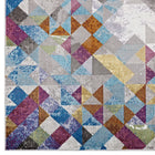 Modway - Lavendula Mosaïque triangulaire Tapis 4 pi l x 6 pi L - Multicolore-100% polypropylène