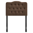 Modway - Annabel Mélange de lin premium Tête de lit jumelée, Cacao-Tête de lit rembourrée en mousse dense