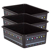 Teacher Created Resources - Tableau noir illumine grand bac de stockage en plastique, pack de 3-Créez une salle de classe magnifiquement organisée avec ces grands bacs de rangement.