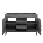 Modway - Render 48" Meuble de toilette de salle de bain compatible double lavabo (non inclus) - Charbon de bois-9