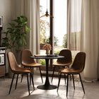 Homy Casa -  Bureau rond 31,5 po L - Noir-Dimensions : 31,5 L x 31,5 l x 29,3 H po