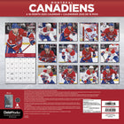 DateWorks - Calendrier Mural 16 Mois 2025 Canadiens de Montréal - 12 po x 12 po - Bilingue-Comprend des pages mensuelles de janvier à décembre 2025, ainsi que les 4 derniers mois de 2024.