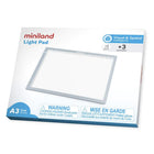 Miniland - MLE95103 Tablette lumineuse portable - 21" (A3)-Grand espace de travail : Mesure 18,5 x 13,78 pouces, offrant amplement d'espace pour des activités créatives.
