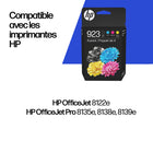 HP - 923 Cartouche d’encre - rendement standard - noir, cyan, magenta et jaune - paquet de 4-Rendement par cartouche : environ 500 pages en noir, 400 pages par couleur