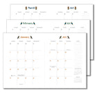 Sellers Publishing - Agenda sur 17 mois à couverture rigide High Note 2026 - L’ordre des animaux-Tranchefile de tête et de queue, pages de garde et ruban de couleur assortie