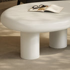 Modway - Elowen Terrasse extérieure Pierre Table basse, Blanc-Assemblée requise
