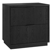 Hudson&Canal - Table de chevet Yarden 24 po - Grain noir-Design contemporain moderne pour votre chambre, votre suite d'invités ou partout où vous avez besoin d'un peu de rangement supplémentaire