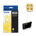 Epson - T822 Cartouche d'encre - Capacité standard - Jaune-Manipulation sans souci - impressions résistantes au maculage, à la décolouration et à l’eau