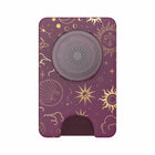 PopSockets - PopWallet+ pour MagSafe avec adaptateur Celestial Mauve-Compatible avec les supports et poignées standard PopSockets (détachez simplement le haut par rotation).