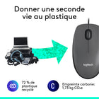 Logitech M100 Souris USB Filaire Ambidextre - Gris-Conçue par les experts des souris d'ordinateur fixe et ordinateur portable, la souris filaire M100 comprend la même qualité que dans plus d'1 milliard de nos souris PC
