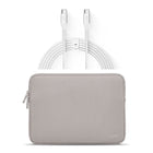 LOGiiX - Vibrance Neo Ensemble de housse avec câble USB-C vers USB-C - Argent-Housse en néoprène de 13 po et câble USB-C vers USB-C de 2,5 m (8,2 pi) pour une portée étendue
