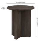Hudson&Canal - Table d'appoint ronde Anders de 50 cm de largeur, , brun aulne-Pieds à clouer avec patins de protection en feutre pour la sécurité du sol