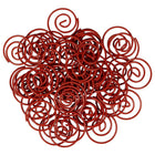 JAM Paper - Trombones circulaires - trombones ronds - rouges - paquet de 50- Trombones de qualité supérieure fabriqués à partir de fil d'acier recouvert de vinyle de haute qualité