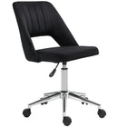 Vinsetto - Chaise d’ordinateur pivotante sans accoudoirs - noir-Design aux lignes simples avec rembourrage épais pour plus de confort