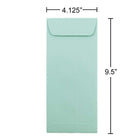 JAM Paper - Enveloppes à extrémité ouverte et rabat droit avec fermeture gommée, 4 1/8 x 9 1/2 po, bleu turquoise, 100/paquet-Ouverture : Extrémité ouverte