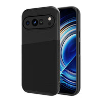AXS - PROTech Plus Étui mince anti-choc avec double couches pour Google Pixel 9 Pro XL - Noir-Résistant aux chutes jusqu’a 10 pieds