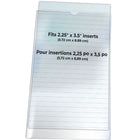 Gemex - envelopes robustes avec encoche pour le pouce, 2,25 po x 3,5 po, Vinyle souple, Clair, Paquet de 50-Enveloppes en vinyle avec trou pour le pouce