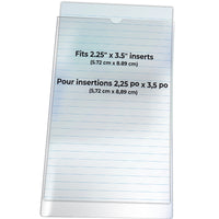 Gemex - envelopes robustes avec encoche pour le pouce, 2,25 po x 3,5 po, Vinyle souple, Clair, Paquet de 50-Enveloppes en vinyle avec trou pour le pouce