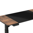 LjubLjana - Bureau assis-debout à hauteur réglable électrique de 47 po - Noir/Bois-Support solide de 186 lb - Avec un cadre en acier et un dessus en panneau de particules robuste, ce bureau peut supporter jusqu'à 186 lb avec une stabilité et une robustesse maximales, son apparence moderne et attrayante s'harmonise avec une variété d'environnements de maison et de bureau