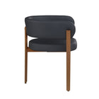 Brassex - Chaise de visite 187509 Bailey - ensemble de 2 - noire-Dossier incurvé au design épuré