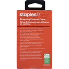 Staples - Câble réseau CAT 6 - 7 pi-Haute vitesse – Prend en charge jusqu’à 10 Gbps, d’une fréquence nominale de 250 MHz et dispose de connecteurs RJ45M avec des contacts plaqués or pour une transmission de données précise et rapide