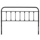 Modway - Sage Métal Tête de lit Queen, Noir-Hauteur ajustable