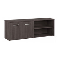 Bush Business Furniture - Armoire de rangement basse hybride avec portes et étagères, gris tempête (HYS160SG-Z)-L'armoire de rangement basse 60 po L x 16 po P x 21 po H avec portes et étagères présente une solution d'organisation pratique pour le professionnel moderne