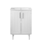 Modway - Augusta 24" Vanette de salle de bain - Blanc blanc-Assemblée requise