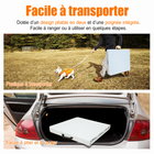 Homy Casa - Table pliante portative de 4 pi avec 4 hauteurs réglables pour utilisation intérieure et extérieure, camping - Blanc-La poignée fixe facilite le transport et le rangement