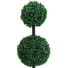 Outsunny - Arbre topiaire à 2 boules pour salon - vert foncé - lot de 2-Entretien minimal requis 