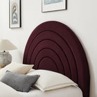 Modway - Solana Arqué Performance Velvet Lit de plateforme complet, Mûrier-Rembourrage en mousse dense