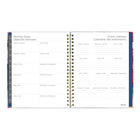 Blueline - 2026 Agenda hebdomadaire/mensuel Midnight Floral avec Reliure spirale double - 11 po x 8-1/2 po - Trilingue-Midnight Floral