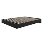 Nexera - Lit plateforme double, Noir-Comprend un système de lattes pour le support du matelas, il ne nécessite donc pas de sommier, le choix économique idéal 