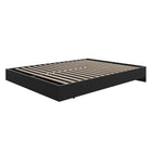 Nexera - Lit plateforme double, Noir-Comprend un système de lattes pour le support du matelas, il ne nécessite donc pas de sommier, le choix économique idéal 
