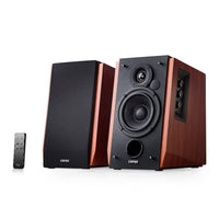 Edifier - R1700BT Enceintes de bibliothèque Bluetooth actives multifonctions - Brun-Découvrez des basses riches et des aigus nets et clairs grâce à nos haut-parleurs de haute qualité et à notre port bass-reflex orienté vers l'avant. La prise en charge DSP et DRC minimise la distorsion