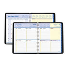 AT-A-GLANCE - Cahier de rendez-vous hebdomadaire/mensuel QuickNotes 2027 - 9 7/8 po H x 8 po l - noir - bilingue-Couverture en similicuir noir