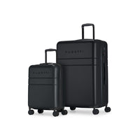 Bugatti - Collection Timeless, Ensemble de Valise 2 Morceaux à Coque Rigide - Noir-Fabriqué en ABS léger et résistant