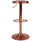 Flash Furniture – Tabouret de bar de style rétro, à hauteur réglable, de la série Madrid, fini or rose-Siège réglable en hauteur par vérin à gaz