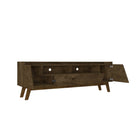 Manhattan Comfort - Meuble TV Marcus 70,86 po style Mid-Century Modern - Brun Rustique-Comprend 4 étagères fixes et 1 large tiroir