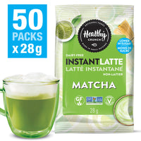 Healthy Crunch - Latte instantané au matcha - 28g - paquet de 50-Sans produits laitiers