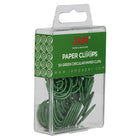 JAM Paper - Trombones circulaires - trombones ronds - verts - paquet de 50-Taille : 1 pouce (diamètre) | Gardez vos piles de papier organisées avec des trombones colourés