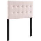 Modway - Emily Biscuit Touffé Performance Velvet Tête de lit jumelée, Rose-Luxueuse tête de lit jumelée moderne