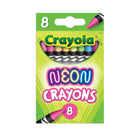 Crayola - Crayons de cire néon - Paquet de 8-Les crayons de cire Crayola sont conçus avec l'accent sur une couleur vraie, un tracé lisse et la durabilité