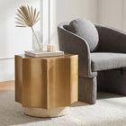 Zuo - Osam Table d’appoint - Or/Beige-Capacité de poids maximale: 75