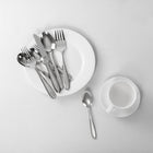 Table 12 - 26 pièces, pour 4 personnes - compatible lave-vaisselle-Fabriqué en acier inoxydable 18/10 pour une brillance et une durabilité maximales