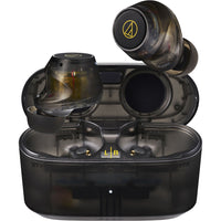 Audio-Technica - Écouteurs intra-auriculaires sans fil - Noir-Disponible en quatre couleurs : noir mat standard, beige clair discret, vert persistant vif ou le squelette translucide unique (noir translucide)
