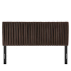 Modway - Eloise Velours de performance résistant aux taches Tête de lit King, Marron chocolat-Assemblée requise