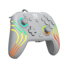 Turtle Beach - Manette de gaming RGB filaire Afterglow Wave pour Nintendo Switch 2 - Gris-Huit zones RGB avec quatre modes prédéfinis pour des combinaisons d'éclairage dynamiques  