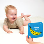Banana Panda - Cartes pour bébé à contraste élevé, 6 à 9 mois et plus-La boîte pratique avec poignée de transport est idéale pour ranger et emporter le puzzle en déplacement.
