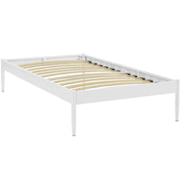 Modway - Elsie Cadre de lit simple, Blanc-Cadre de lit à plateforme moderne